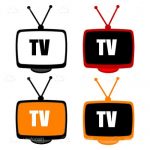 Vintage Tv Icon Set